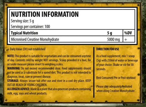 100% Or Nothing Creatine 500g